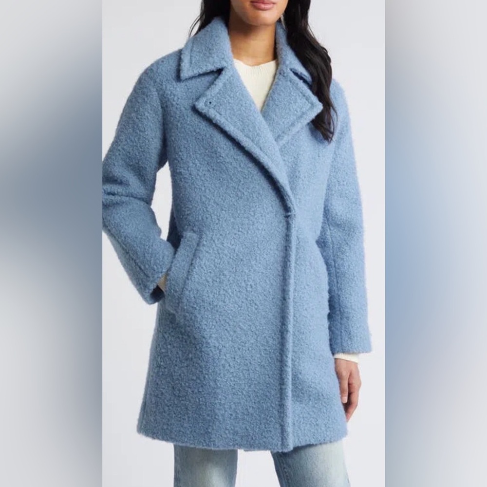 BCBGMaxAzria Light Blue Teddy Jacket NEW WITH TAGS